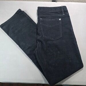 Gap 1969 Real Straight Corduroy Pants Carbon Blue Low Rise 33/16 Stretch Womens